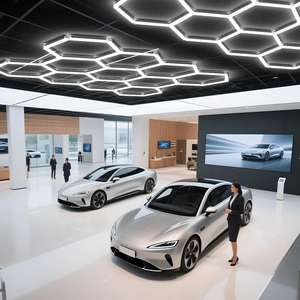 Hexagone Led Tube Connecteur Mexique Taller Car Care Center <span class=keywords><strong>Moto</strong></span> <span class=keywords><strong>Garage</strong></span> Overhead Mount - Product Image 1