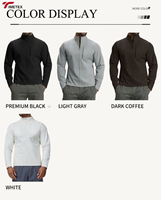 Veste décontractée sportive respirante pour homme, col montant, fermeture éclair, en polyester à séchage rapide, idéale pour la course en extérieur
