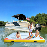 Plateforme aquatique gonflable Hot Sale en PVC Drop Stitch pour SUP Yoga avec surface antidérapante