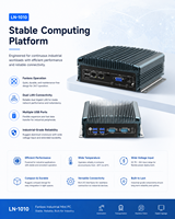 Mini PC Robusto sin Ventilador con Doble LAN, 2 COM, USB, HD, VGA, SSD para Máquinas, Kioscos, Compatible con Windows y Linux