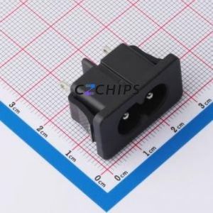 RT-C08-IO-BJ AC Power Connector Through hole Component (THT) Connector IEC 320-C8 1 2 Panel Mount - Product Image 1