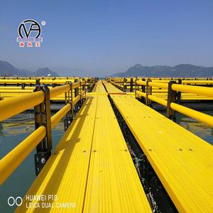 แพลตฟอร์มทางเดินแบบลอยน้ำ HDPE สำหรับเลี้ยงปลา ขนาด 20x20 เมตร ป้องกันคลื่นระดับ 12 สำหรับเลี้ยงปลาสวยงามในทะเล/ทะเลสาบ/บ่อ - Product Image 3