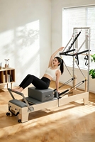 Máquina de Pilates Reformer de Madera de Roble Negra Clásica para Estudio Comercial y Uso Doméstico - ¡Oferta Especial!