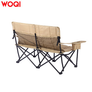 Silla de Camping Doble Woqi Color Caqui, Silla Plegable para Jardín y Exteriores, 107 cm x 90 cm x 70 cm, Estructura de Acero, Cómoda y Duradera - Product Image 4