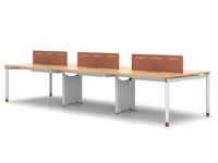 Bureau de conférence commercial simple pour 4 personnes, table de réunion multi-utilisateurs, mobilier de bureau, poste de travail pour le personnel, table de conférence