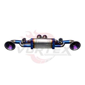Ensemble d'échappement à soupapes Vortex Gradient Blue Titanium avec doubles embouts centraux pour Porsche 911 992 GT3 4.0L 2022-2025 Commande en gros - Product Image 4