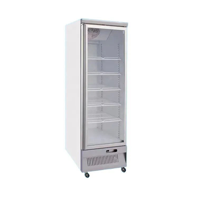 コンビニエンスストア両開きドア縦型ガラスディスプレイチラー冷蔵庫冷凍食品縦型ディスプレイ冷凍庫アイスクリーム冷蔵庫