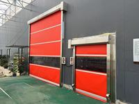 Porte roulante à grande vitesse en PVC avec cadre en acier inoxydable sanitaire de qualité supérieure et fenêtre de visualisation pour atelier de salle blanche pharmaceutique