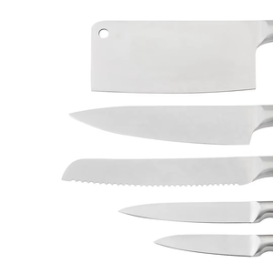 Juego de 5 <span class=keywords><strong>Cuchillos</strong></span> de Cocina de Acero Inoxidable, Cuchillo para Carne, Cuchillo para Pan, Cuchillo <span class=keywords><strong>Universal</strong></span> para Frutas - Product Image 1