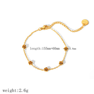 European American Light Luxury Rose Pendant Necklace Titanium Steel 18K Gold Cross <b>Bracelet</b> For Women Gift Jewelry <b>Set</b> - Product Image 4