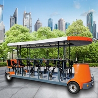 Bus touristique électrique 12 places, chariot de bière pour magasin d'alimentation 2025, vélo pour 15 passagers, fête