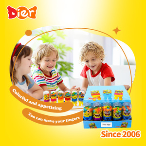 Candy grosir Custom Label pribadi plastik kuning karakter kartun berbentuk anak permen mainan Jar dengan Mini gelembung permen karet OEM - Product Image 6