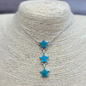 Collier en argent sterling fait à la main avec turquoise Kingman, bijoux pour femmes, pendentif cadeau - Product Image 1