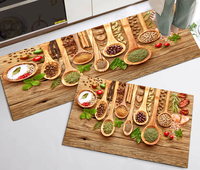 Tapis de sol géométrique moderne en velours cristal, antidérapant, grand format, très résistant, adapté aux animaux domestiques, pour cuisine