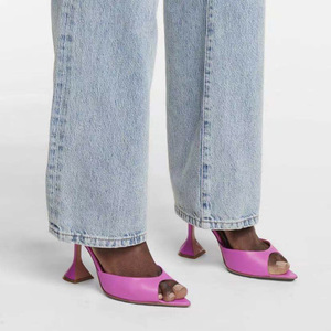 Peep Toe <span class=keywords><strong>Talon</strong></span> Pantoufle 2025 nouveauté femme chaussures chaton or rose mode pantoufles femmes <span class=keywords><strong>Mules</strong></span> talons - Product Image 4