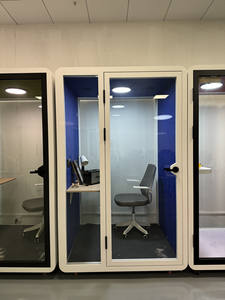 Cabinas <span class=keywords><strong>de</strong></span> sonido acústicas usadas para el lugar <span class=keywords><strong>de</strong></span> trabajo <span class=keywords><strong>de</strong></span> privacidad personalizadas para una sola persona - Product Image 4