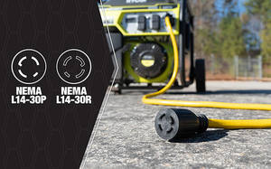 50-पैर 30Amp जनरेटर कॉर्ड, L14-30 10-गेज के साथ भारी शुल्क विद्युत शक्ति केबल ताला प्लग - Product Image 6