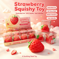 ASMR Geluid Knapperige Aardbei Bouwsteen Squishy Knijpspeeltje Simulatie Fruit Fidget Speelgoed Zacht TPR Stressverlichtend Speelgoed Kinderen