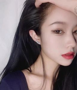 Bijoux de mode Xinfly, or véritable 18 carats et diamant naturel, hexagramme asymétrique bilatéral, boucles d'oreilles - Product Image 5