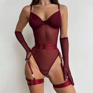 Combinaison gainante sexy en maille avec <span class=keywords><strong>porte</strong></span>-jarretelles et boutons-pression à l'entrejambe, prix usine, vente chaude - Product Image 5
