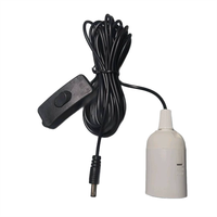 Grid Metal Table Lamp Holder Cord E27 Base Bulb Socket LED Filament Pendant Light Decor Bulbs With Dimmer Cable DC55*21 Plug