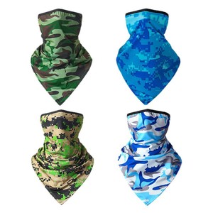 Summer Sports Ice Silk Sun Protection Ear Loop Triangular Scarf Breathable Cycling Face Mask Unisex Adult - Product Image 5