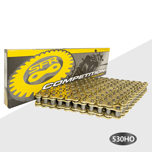 Cadena de Motocicleta SFR Duradera de Alta Calidad, Dorada, 428H 520HO 525HO 530HO, para Sistema de Transmisión de Motocicletas de Calle, para <span class=keywords><strong>CBR500R</strong></span> - Product Image 1