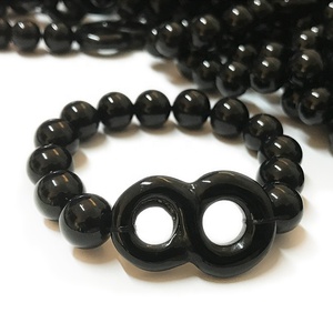Pulsera de Piedras Preciosas con Cuentas Redondas y Símbolo de Infinito - Product Image 4