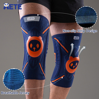 Genouillères de sport personnalisées haut de gamme en spandex respirant, protection mignonne en forme de panda pour le sport, la remise en forme, les loisirs, la course à pied et le basketball