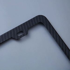 Premium Carbon Fiber Pattern Aluminum <b>License</b> Plate <b>Frame</b> Black Metal Car Tag Holder Anti-Theft for Promotion Gifts - Product Image 3
