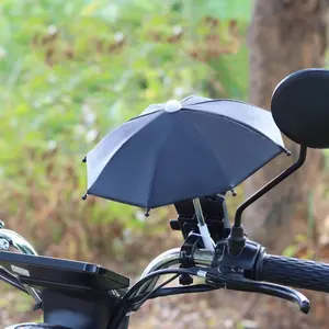 新款设计小手机架雨伞玩具艺术装饰迷你便携式摩托车雨伞