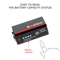 Baterai USB Li-ion 9V Low Self-discharge dengan Umur Simpan 4 Tahun dan 4 LED: 7.4V 500mAh 2 Buah (Paket isi 1)