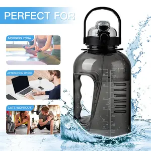 Botella de agua de gran capacidad al por mayor 2024, hervidor deportivo, botellas de agua de plástico para Fitness con marcador de tiempo, <span class=keywords><strong>bot</strong></span> de agua para gimnasio - Product Image 3