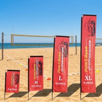 Drapeau publicitaire promotionnel de type plume de plage, bannière volante, drapeau en forme de larme, avec mât en fibre de verre pour sublimation