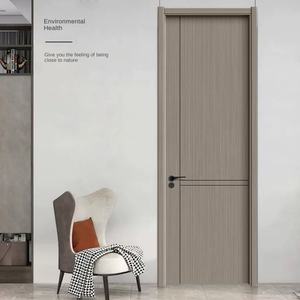 ประตูไม้ทาสีกันเสียงคุณภาพสูงประตูภายในและภายนอกห้องน้ำจีนกันน้ำปรับแต่งได้อย่างทันสมัยทนทาน - Product Image 4