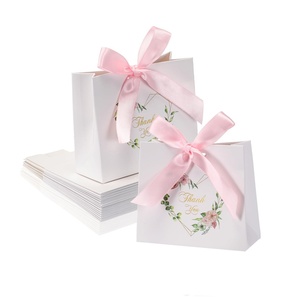 High Quality Custom Logo Luxury <b>Wedding</b> Party Paper Gift Packaging Bags With Exquisite <b>Ribbon</b> - Product Image 1