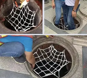 Hot Sale Nylon Round-shaped Sewer Well Cover Anti Falling Net Well Cover Safety Netting For Pedestrian Safety