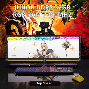 JUHOR DDR5 7200MHz 32GB RGB <strong>RAM</strong> DIMM 1.4V <strong>Low</strong> Latency Memory Optimized for 4K Editing Gaming Rigs ECC Function Stock Desktop - Product Image 3