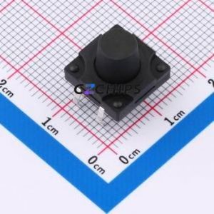 SMG-12-H095A1 Tactile Switch Through hole Component (THT)-4P,12x12mm Switch Single Pole Single Throw Round Button 2.5N 12mm - Product Image 1