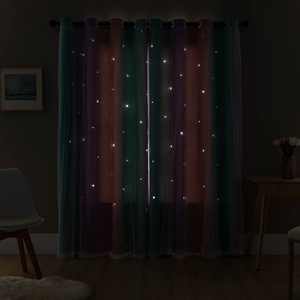 Decorazioni per la casa <span class=keywords><strong>tende</strong></span> per ragazze rosa viola blu stella principessa a tema <span class=keywords><strong>tende</strong></span> oscuranti per camera da letto per bambini - Product Image 4