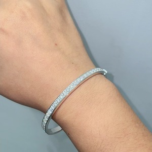 Bracelets et joncs de luxe SGARIT, bijoux fantaisie sur mesure en or pur 18 carats et diamants de laboratoire, cadeau pour femme. - Product Image 5