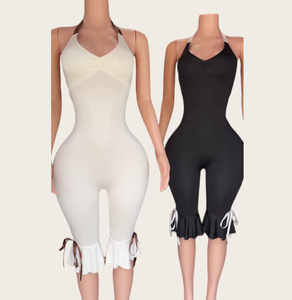 Viviblook C26JP028 Mono de una Pieza Casual de Longitud Media, Sexy, de Color Sólido, con Cuello Halter, Nuevo para Mujer, Verano - Product Image 1