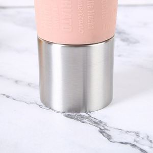 Hot Sale Insulated Travel <b>Coffee</b> Mug Stainless Steel Tumbler with Press-on Silicone Leather Case Leather Case for Water <b>Bottle</b> - Product Image 4