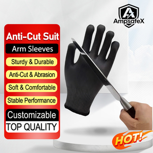 ถุงมือทำงานกันบาด ทนไฟ ทนการฉีกขาด ขายส่ง |   ถุงมือโพลีเอสเตอร์คุณภาพสูง สีดำ ฝ่ามือแบบมีลาย - Product Image 1