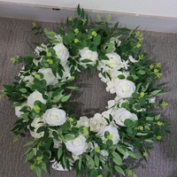 Kunstbloemenkrans, bloemstuk, bloemenring voor bruiloft, tafeldecoratie, feest, evenement, huisdecoratie