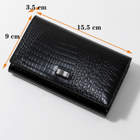 HASSION dompet gaya Vintage wanita, dompet kulit kapasitas besar dengan pemegang kartu genggam panjang RFID