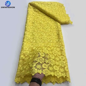 Lusso all'ingrosso tessuto di pizzo ricamato Guipure tessuto africano Guipure <span class=keywords><strong>vestiti</strong></span> Casual tessuto <span class=keywords><strong>da</strong></span> <span class=keywords><strong>sposa</strong></span> in pizzo - Product Image 6