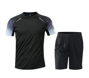 Quick Drying Summer Men Sports <strong>Skin</strong> Friendly Running Set <strong>Short</strong> Sleeve t Shirts <strong>Shorts</strong> 2 Pieces Round Neck Workout GymTracksuit - Product Image 4