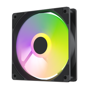 Ventilateur de boîtier <span class=keywords><strong>d</strong></span>'ordinateur ARGB noir à cadre carré, éclairage de surface complète, grand volume <span class=keywords><strong>d</strong></span>'air, faible <span class=keywords><strong>bruit</strong></span>, pour refroidissement par <span class=keywords><strong>eau</strong></span> - Product Image 1