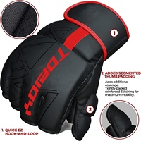 Vente en gros OEM Logo personnalisé en cuir PU microfibre 4oz 6oz 7oz paume ouverte sans doigts support de poignet Gants UFC Gants MMA